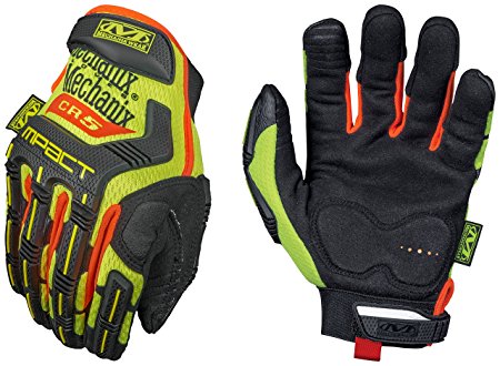 Mechanix Wear - Hi-Viz M-Pact CR5 Gloves (Medium, Black/Fluorescent Yellow)