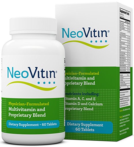 NeoVitin Multivitamin / Multimineral with Turmeric Root Extract, Asian Ginseng, Vitamin D3, Vitamin B6, Vitamin D, Calcium, L-Carnitine and Green Tea Extract (60 Count) (30 Day Supply)