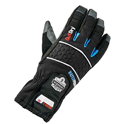 Ergodyne ProFlex 819OD Extreme Thermal Waterproof Insulated Work Gloves with OutDry, Touchscreen Capable, Black, Large