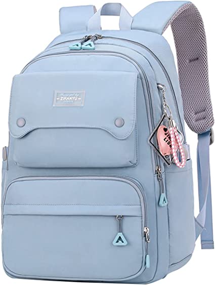 Teen Girls Casual Backpack High Middle School Daypack Women Daily Travel Laptop Bag(1# Blue,35 Liters)