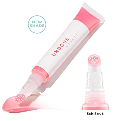 Moisturizing Sheer Balm Lip Tint with Exfoliating Tip for Gentle Dry Skin Removal - UNDONE BEAUTY Lip Life. Natural Shea, Jojoba & Rose Hip for Lip Smoothing. Tinted Non-Sticky Gloss. BABY PINK