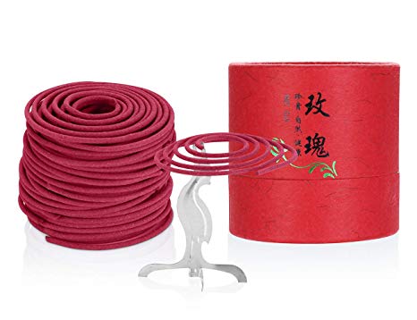 Incense Coils Zen Buddhist Coils Incense for Burner Rose Spiral Incense