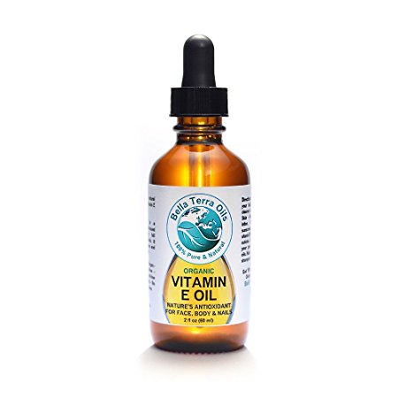 Vitamin E Oil 2oz. 100% Pure. Natural Antioxidant. D-alpha Tocopherol. 75,000 IU. - Bella Terra Oils