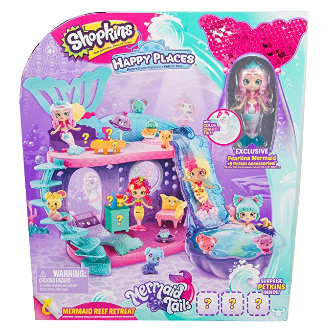 Shopkins Happy Places Mermaid Reef Retreat Playset with 'Lil Shoppie Mermaid & Surprise Petkin