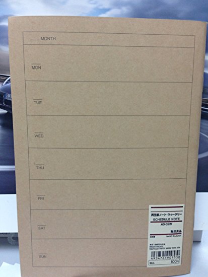 JAPAN MUJI A5 Schedule Note - For Weekly 32 sheets