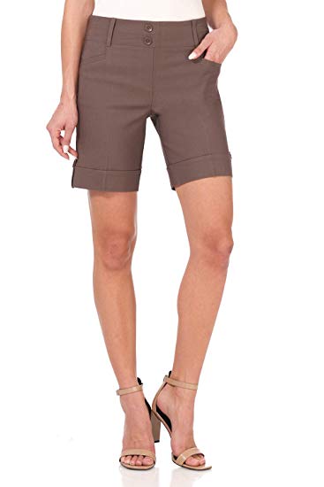 Rekucci Women's Ease Into Comfort 8 inch Chic Urban Short