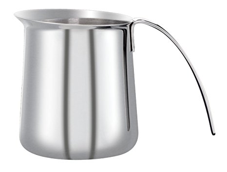 KRUPS XS5012 Stainless Steel Milk Frothing Pitcher for Fully Automatic Machines EA8442 and EA8250, 12-Ounce, Silver