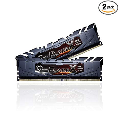 G.SKILL Flare X Series 16GB (2 x 8GB) 288-Pin DDR4 SDRAM DDR4 2400 (PC4 19200) AMD X370 / B350 / A320 Desktop Memory Model F4-2400C16D-16GFX