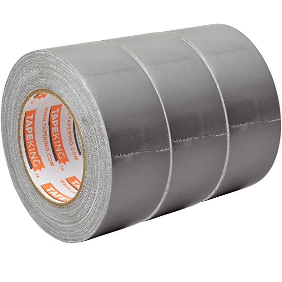 Tape King Professional Grade Duct Tape, 3-Pack, Silver Color Multi Pack, 11mil Thick (1.88 Inch x 35 Yards), 48mm x 32m - Ideal for Crafts, Home Improvement Projects, Repairs, Maintenance, Bulk