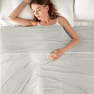 Topcee Cooling Blanket (90"x90"Queen Size) for Night Sweats Absorbs Heat to Keep Adults Cool on Warm Nights, Q-Max 0.5 Cooling blankets for Hot Sleepers, Ultra-Cool Lightweight Blanket for Bed