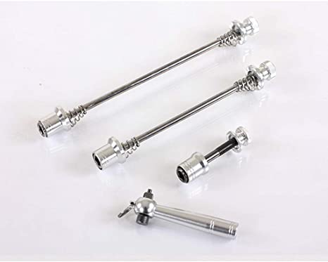 ETC Front Rear and Seat Post Skewer Set Triple Tool Locking - Silver