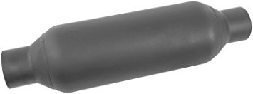 Dynomax 24254 Thrush Rattler Muffler Center/Center 2.5 in. Inlet/Outlet 18 in. Overall Length 12.5 in. Body Length 5 in. Diameter Aluminized Steel Thrush Rattler Muffler