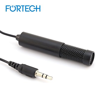 Fortech Mini 3.5mm Computer Microphone with No Drives Need to Install Extremely Portable Condenser Microphone - Ideal for Chatting, Skype, MSN, Twitch Compatible with Windows PC