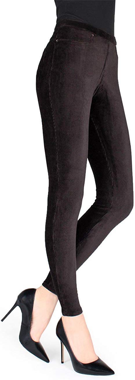 MeMoi Thin-Rib Stretch Corduroy Leggings | Women's Premium Leggings