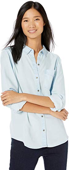 Amazon Brand - Goodthreads Women's Tencel Boyfriend Shirt