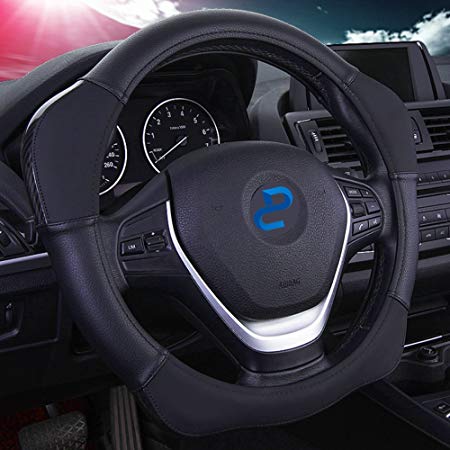 Auto Car Steering Wheel Cover with 4 Booster Anti-slip Universal 15"/38cm