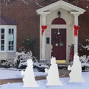 Fun Express White Metal Wisemen Yard Stakes - Home Decor - 3 Pieces