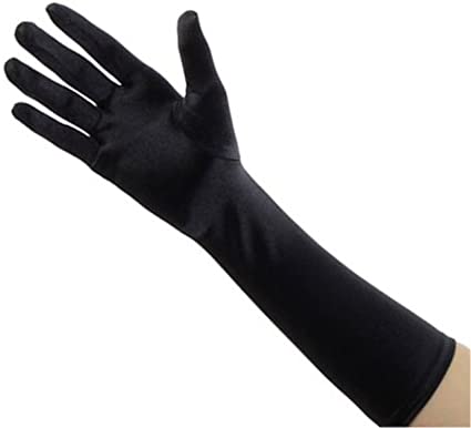 Women Elegant Elbow Length 15" Satin Gloves