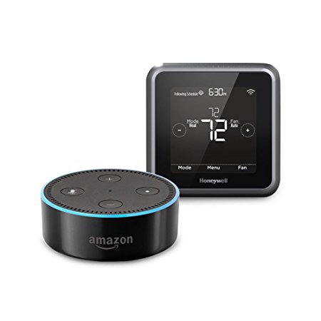 Echo Dot (2nd Generation) - Black   Honeywell Lyric T5 Wi-Fi Thermostat