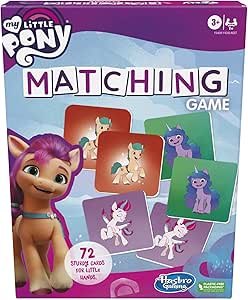 Hasbro Gaming My Little Pony Matching Game for Kids Ages 3 and Up, Fun Preschool Matching Game for 1  Players