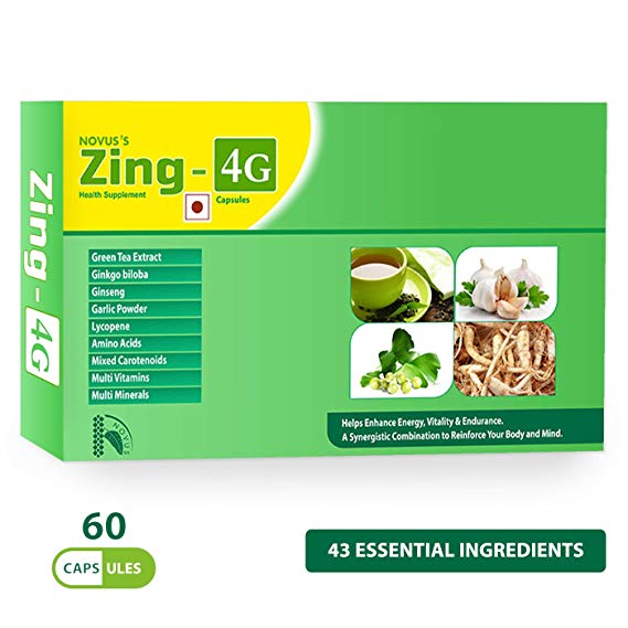 Carbamide Forte Zing-4G Multivitamins, Multimineral Capsules with Amino Acids and Natural Extract health Supplement for Men, Women and Seniors (60 Capsules)