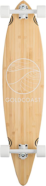 GoldCoast Skateboard - Complete Longboard - Classic Bamboo Pintail 44 Inch