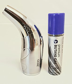 Zico (ORIGINAL) Refillable Ergo Grip Butane Torch Lighter FREE Colibri Butane