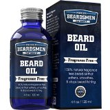 Beard Oil and Conditioner - FRAGRANCE FREE - HUGE 4 oz Bottle - 100 Natural - Softens Your Beard and Stops Itching - With Five Nourishing All Natural Oils Including Argan Oil and Jojoba Oil