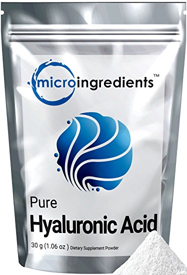 Micro Ingredients Plant-Based Pure Hyaluronic Acid Powder, 30 grams