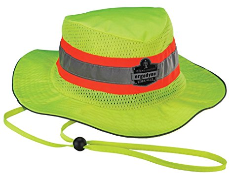 Ergodyne Chill-Its 8935CT Evaporative Cooling Ranger Hat Hi Vis Lime, Large/X-Large