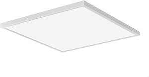 Lithonia Lighting CPANL 2X2 ALO1 SWW7 M4 2 Ft. x 2 Ft. LED Flat Panel Ceiling Light Fixture for Shop Lighting and Home Improvement, Adjustable Light Output 2400-4400 Lumens, 3500K Neutral Light, White