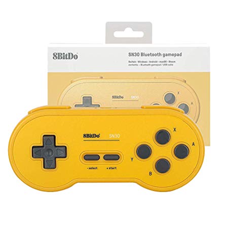 8Bitdo SN30 GP Yellow Edition Bluetooth Gamepad Wireless Controller for Windows Android macOS Steam Nintendo Switch