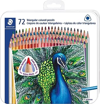 STAEDTLER Colored Pencils, Triangular Barrel, 4mm, 72 Pieces (1278CM72A6)