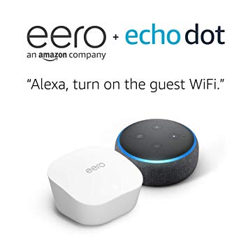 Amazon eero mesh WiFi system (3-pack) with free Echo Dot (Charcoal)