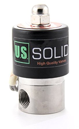 1/4" Stainless Steel Electric Solenoid Valve 12VDC Normally Closed VITON