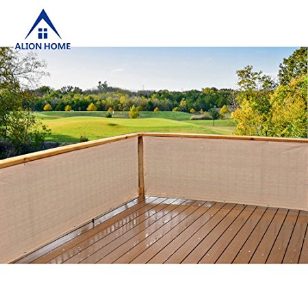 Alion Home Elegant Privacy Screen For Backyard Deck, Patio, Balcony, Fence, Pool, Porch, Railing. Banha Beige (3' x 10')