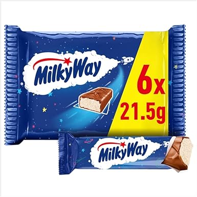 Milky Way Multipack Milk Chocolate Bars, Chocolate Gift, 6 x 21.5g