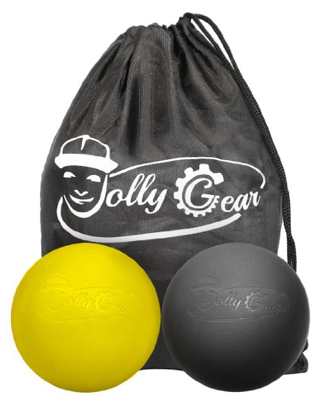 JollyGear Lacrosse Massage Balls for Self Myofascial Release and Deep Tissue Trigger Point Therapy