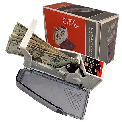 BlueDot Trading Mini Handy Worldwide Bill Cash Banknote Count V40 Money Currency Counter (portable-bill-money-counter)