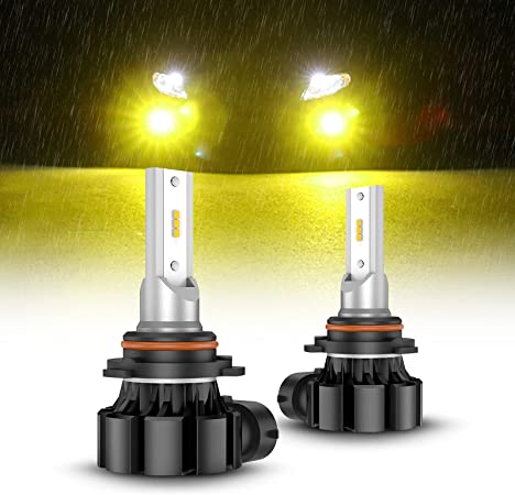 SEALIGHT 9006 LED Fog Light Bulbs, 3000K Yellow 4000 Lumens 11W High Power,9006 HB4 LED Fog Light DRL Bulbs Replacement For Cars,Trucks(Pack of 2)