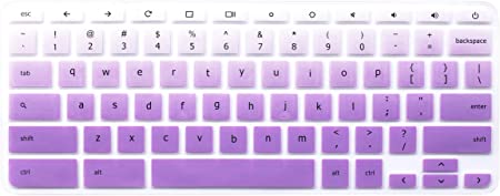 Keyboard Skin for Acer Chromebook 15 CB3-531 CB3-532 CB5-571 C910, 2018/2017 Acer Premium R11 Convertible, Acer Chromebook R11 CB3-131 CB3-132 CB5-132T, Acer Chromebook R 13 CB5-312T (Ombre Purple)