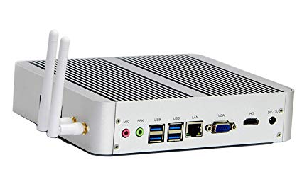 Kingdel Mini Desktop Computer, Fanless Nettop, Intel i5 8th Gen. 4 Cores CPU, 8GB DDR4 RAM, 250GB SSD, 4K: 4096x2304, HDMI, LAN, VGA, 4xUSB 3.0, Wi-Fi, Full Metal Case, Windows 10 Pro