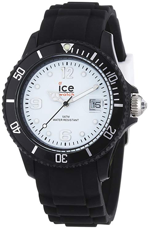 Ice Men's SIBWUS10 Ice-White White Dial with Black Bracelet Watch