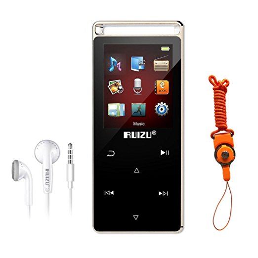 Eleston 8GB Touch Screen MP3 Player, Lossless Alloy Metal Body, Support 64GB TF Card, with Video/ Pedometer/ FM Radio/ Photo Viewer (Black)