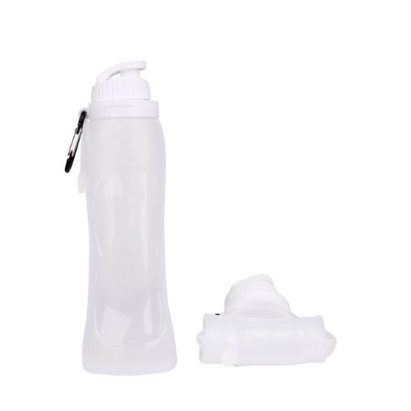 Rightwell Collapsible Water Bottle Silicone Sports Bottle SafetyampLeak Proof -100 BPA-free-Foldable Travel Bottle