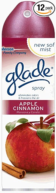 Glade Aerosol Air Freshener, Apple Cinnamon, 8 Ounce (Pack of 12)