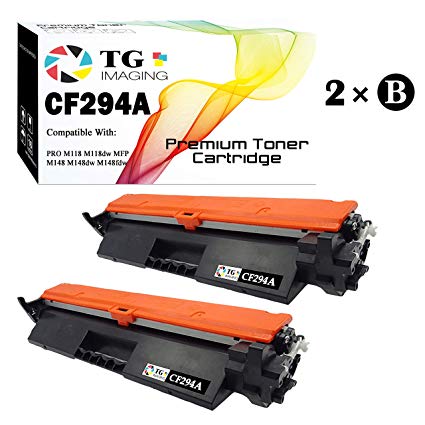 (2-Pack) TG Imaging Compatible 94A CF294A Toner Cartridge for use in HP Laserjet Pro M118dw MFP M148dw M148fdw Printer (with Chip)