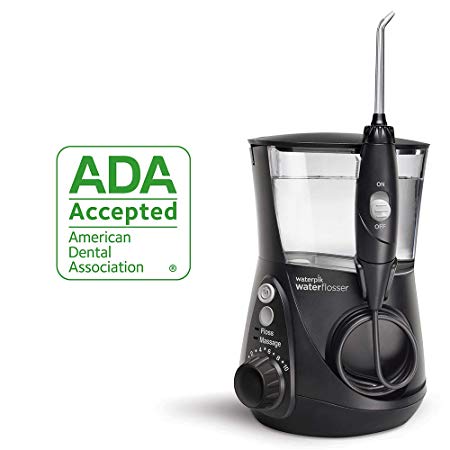 Waterpik Water Flosser Electric Dental Countertop Oral Irrigator For Teeth – Aquarius Professional, WP-662 Black