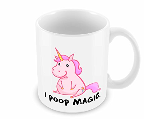 Geek Details I poop Magic Coffee Mug, 11 Oz, White