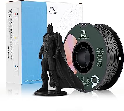 Creality 3D Official 1 Pack Black PLA Filament 1.75mm 1KG 2.2 lbs 3D Printer Filament 3D Printer Accessories 1kg Spool for All FDM 3D Printer